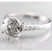 Afbeelding in Gallery-weergave laden, 2 Karaat Ronde Echt Diamanten Solitaire Ring Wit Goud 14K