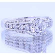 Afbeelding in Gallery-weergave laden, 2 Karaat Ronde Echt Diamanten Verlovingsring Met Accenten Nieuw