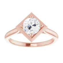 Afbeelding in Gallery-weergave laden, 2 Karaats Solitaire Ring Old Mine Cut Echt Diamond Kite Style Jewelry