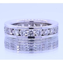 Afbeelding in Gallery-weergave laden, 2,20 Karaat Ronde Echt Diamanten Eeuwigheid Band Wit Goud 14K