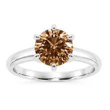 Afbeelding in Gallery-weergave laden, 2,25 Karaat Solitaire Champagne Natuurlijke uit de aarde gewonnen Diamanten Sieraden Edelsteen Ring
