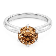 Afbeelding in Gallery-weergave laden, 2,25 Karaat Solitaire Champagne Natuurlijke uit de aarde gewonnen Diamanten Sieraden Edelsteen Ring