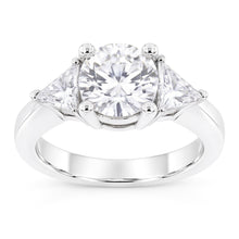 Afbeelding in Gallery-weergave laden, 2,25 ct. Diamanten drie stenen verlovingsring wit goud