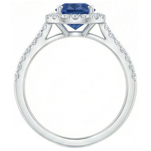 Afbeelding in Gallery-weergave laden, echte round saffier 2.25karaat ring op wit
