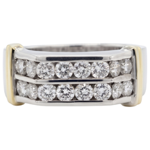 Afbeelding in Gallery-weergave laden, 2,40 Karaat Klassieke Ronde Echt Diamanten Herenring 14K Witgoud