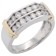 Afbeelding in Gallery-weergave laden, 2,40 Karaat Klassieke Ronde Echt Diamanten Herenring 14K Witgoud