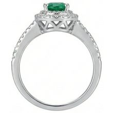 Afbeelding in Gallery-weergave laden, echte round smaragd 2.5karaat ring op wit