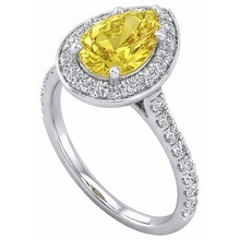 Afbeelding in Gallery-weergave laden, echte round saffier 2.50karaat ring close-up detail