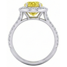 Afbeelding in Gallery-weergave laden, echte round saffier 2.50karaat ring profielweergave