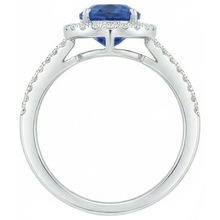 Afbeelding in Gallery-weergave laden, echte round saffier 2.50karaat ring op wit