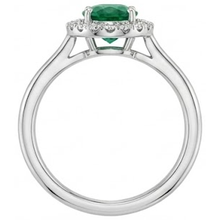 Afbeelding in Gallery-weergave laden, echte round smaragd 2.50karaat ring op wit
