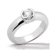 Afbeelding in Gallery-weergave laden, 2,50 Ct. Solitaire Echt Diamanten Ring Halve Bezel Instelling Wit Goud