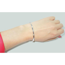 Afbeelding in Gallery-weergave laden, 2,50 Karaat Ronde Echt Diamanten Staaf Armband Schoon Ontwerp Wit Goud 14K