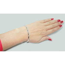Afbeelding in Gallery-weergave laden, 2,50 Karaat Ronde Echt Diamanten Staaf Armband Schoon Ontwerp Wit Goud 14K