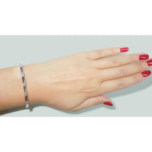 Afbeelding in Gallery-weergave laden, 2,50 Karaat Ronde Echt Diamanten Staaf Armband Schoon Ontwerp Wit Goud 14K