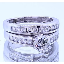 Afbeelding in Gallery-weergave laden, 2,51 Karaat Ronde Echt Diamanten Verlovingsring Set Wit Goud 14K