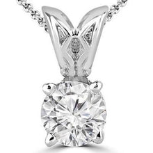 Afbeelding in Gallery-weergave laden, 2,5 Ct Prachtige Rond Geslepen Echt Diamanten Solitaire Hanger