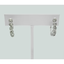 Afbeelding in Gallery-weergave laden, 2,5 Karaat Ronde Echt Diamanten Lady Hoop Earring Massief Wit Goud 14K