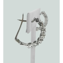 Afbeelding in Gallery-weergave laden, 2,5 Karaat Ronde Echt Diamanten Lady Hoop Earring Massief Wit Goud 14K