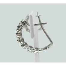 Afbeelding in Gallery-weergave laden, 2,5 Karaat Ronde Echt Diamanten Lady Hoop Earring Massief Wit Goud 14K