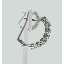 Afbeelding in Gallery-weergave laden, 2,5 Karaat Ronde Echt Diamanten Lady Hoop Earring Massief Wit Goud 14K