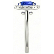 Afbeelding in Gallery-weergave laden, 2,60 karaat saffier met Natuurlijke echte diamanten ( niet in een laboratorium gekweekt ) ring wit goud 14K