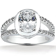 Afbeelding in Gallery-weergave laden, 2,67 Ct. Ovaal Geslepen Echt Diamanten Ring Met Accenten Witgoud