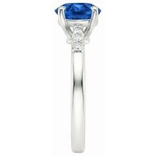 Afbeelding in Gallery-weergave laden, echte round saffier 2.75karaat ring profielweergave