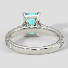 Afbeelding in Gallery-weergave laden, 2ct smaragdgeslepen Paraiba-ring