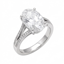Afbeelding in Gallery-weergave laden, 3.40 Karaat Sprankelende Echte Natuurlijke uit de aarde gewonnen Diamanten Jubileumring 14K Witgoud
