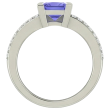 Afbeelding in Gallery-weergave laden, echte princess tanzaniet 3.40karaat ring met diamantaccenten