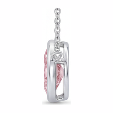 Afbeelding in Gallery-weergave laden, Roze Diamanten Ketting 3,5 Karaat Labgekweekt Marquise Lunette Hanger 14K Witgoud