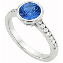 Afbeelding in Gallery-weergave laden, echte round saffier 3.50karaat watch close-up detail