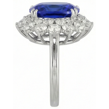 Afbeelding in Gallery-weergave laden, echte round tanzaniet 3.50karaat ring op wit