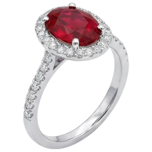 Afbeelding in Gallery-weergave laden, echte round robijn 3.65karaat ring close-up detail
