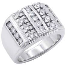 Afbeelding in Gallery-weergave laden, 3.75 Karaat Heren Echt Diamanten Ring Wit Goud 14K