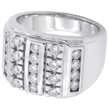 Afbeelding in Gallery-weergave laden, 3.75 Karaat Heren Echt Diamanten Ring Wit Goud 14K