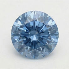 Afbeelding in Gallery-weergave laden, 3 karaat ronde geslepen blauwe, versterkte, losse, natuurlijke, uit de aarde gewonnen diamant