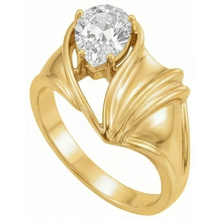 Afbeelding in Gallery-weergave laden, Solitaire Verlovingsring 14K Geelgoud met Briljant – vooraanzicht