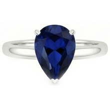 Afbeelding in Gallery-weergave laden, echte pear diamant 3karaat ring zijaanzicht