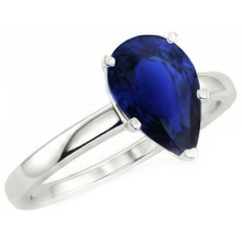 Afbeelding in Gallery-weergave laden, echte pear diamant 3karaat ring bovenaanzicht