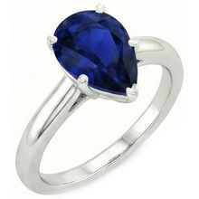 Afbeelding in Gallery-weergave laden, echte pear diamant 3karaat ring profielweergave