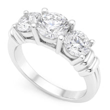 Afbeelding in Gallery-weergave laden, 3 Steen Diamante Ring Echt