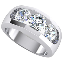 Afbeelding in Gallery-weergave laden, Gouden Herenring met 3 Diamanten, 2.50 Karaat