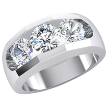 Afbeelding in Gallery-weergave laden, Gouden Herenring met 3 Diamanten, 2.50 Karaat
