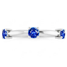 Afbeelding in Gallery-weergave laden, 3 Stenen Ring Jubileum 0,90 Karaat Ceylon Sapphire Sieraden Nieuw