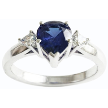 Afbeelding in Gallery-weergave laden, echte pear diamant 3karaat ring close-up detail