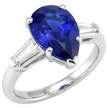 Afbeelding in Gallery-weergave laden, echte baguette diamant 4.50karaat ring zijaanzicht