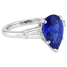Afbeelding in Gallery-weergave laden, echte baguette diamant 4.50karaat ring op wit