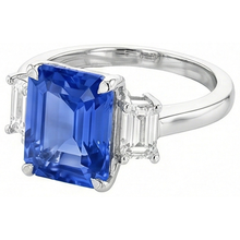Afbeelding in Gallery-weergave laden, echte diamant 4karaat ring bovenaanzicht